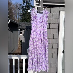 Purple Floral Mini Dress